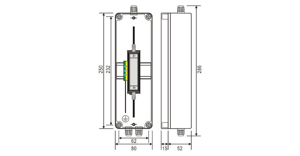 BS RJ45G 48-IP66 Dimension