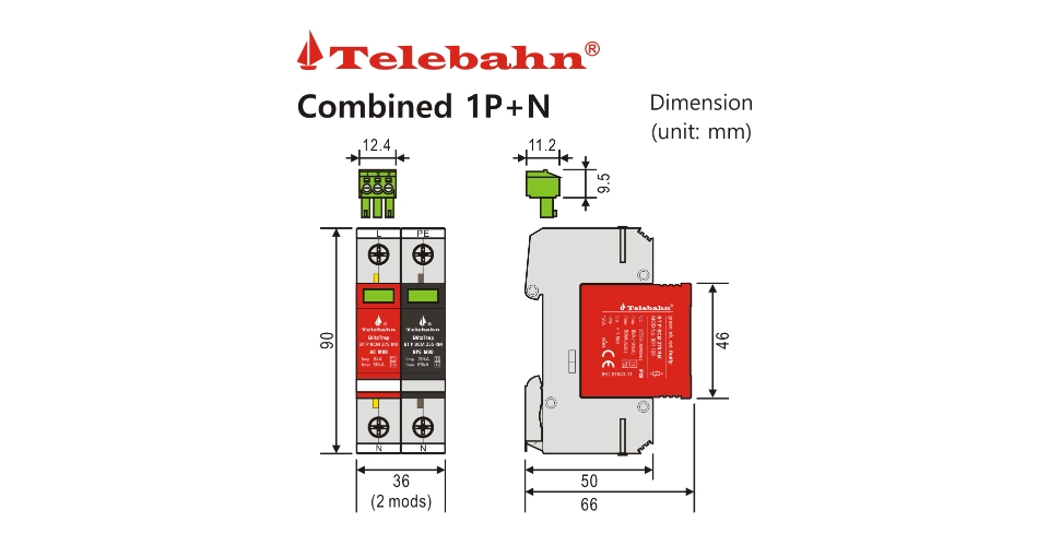 BT P BCM 275 RM/1+N Dimension